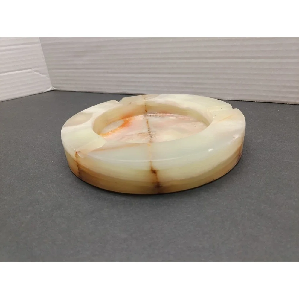 Hand Carved Genuine Onyx Stone Ashtray Bomel Collection Pakistan 6